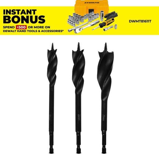 DeWalt DT90237-QZ 3pce Extreme Tri-Flute Bit Set