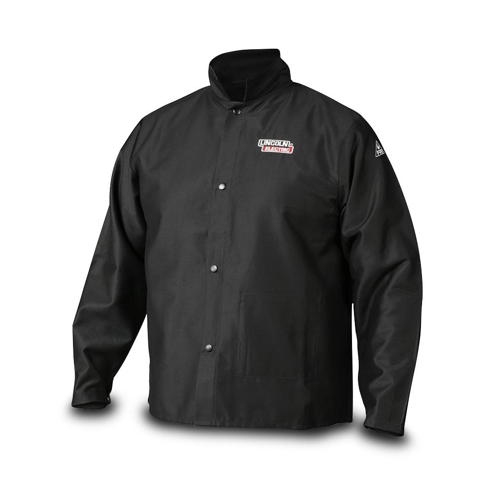 Lincoln Electric K2985L Falme Retardant Cotton Welding Jacket Black
