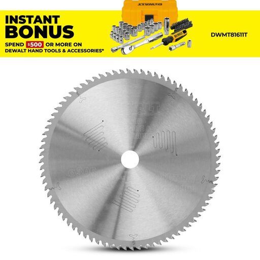 DeWalt DT90265-QZ 305mm (12") 80T Extreme Workshop TCG Circular Saw Blade