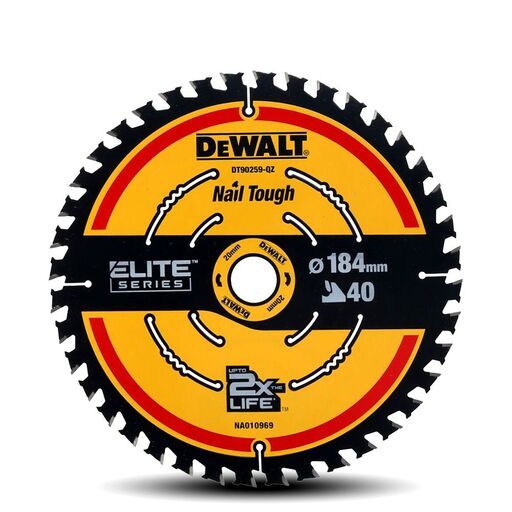 DeWalt DT10404-QZ 2-Pack 184mm x 20mm 24T/40T Extreme Circular Saw Blades – image 11