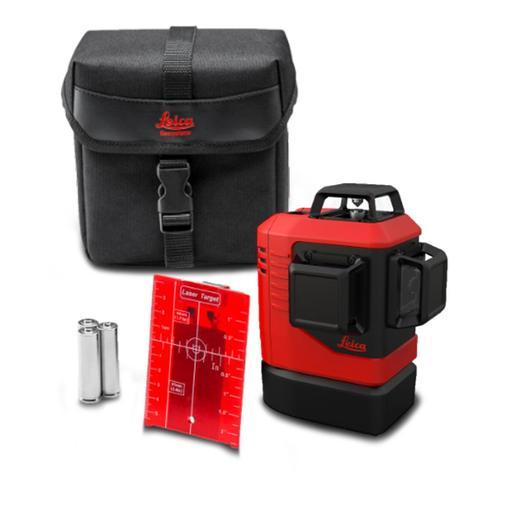 Leica LINO L6RS-1 (LG918976) Alkaline 3x360° Red Beam Multi Line Laser Combo Kit With Soft Case