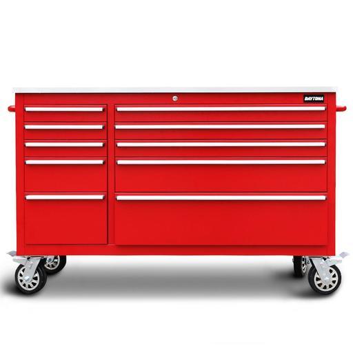 Daytona DRB56 56" 10 Drawer Stainless Top Workbench Trolley - Red – image 2