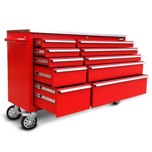 Daytona DRB56 56" 10 Drawer Stainless Top Workbench Trolley - Red – image 3