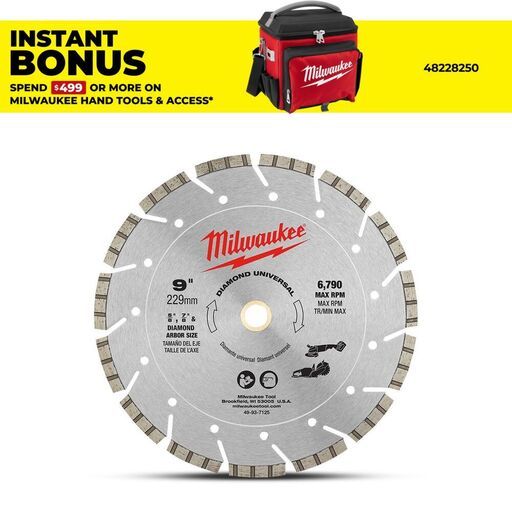 Milwaukee 49947125 230mm (9") Universal Diamond Segmented Blade