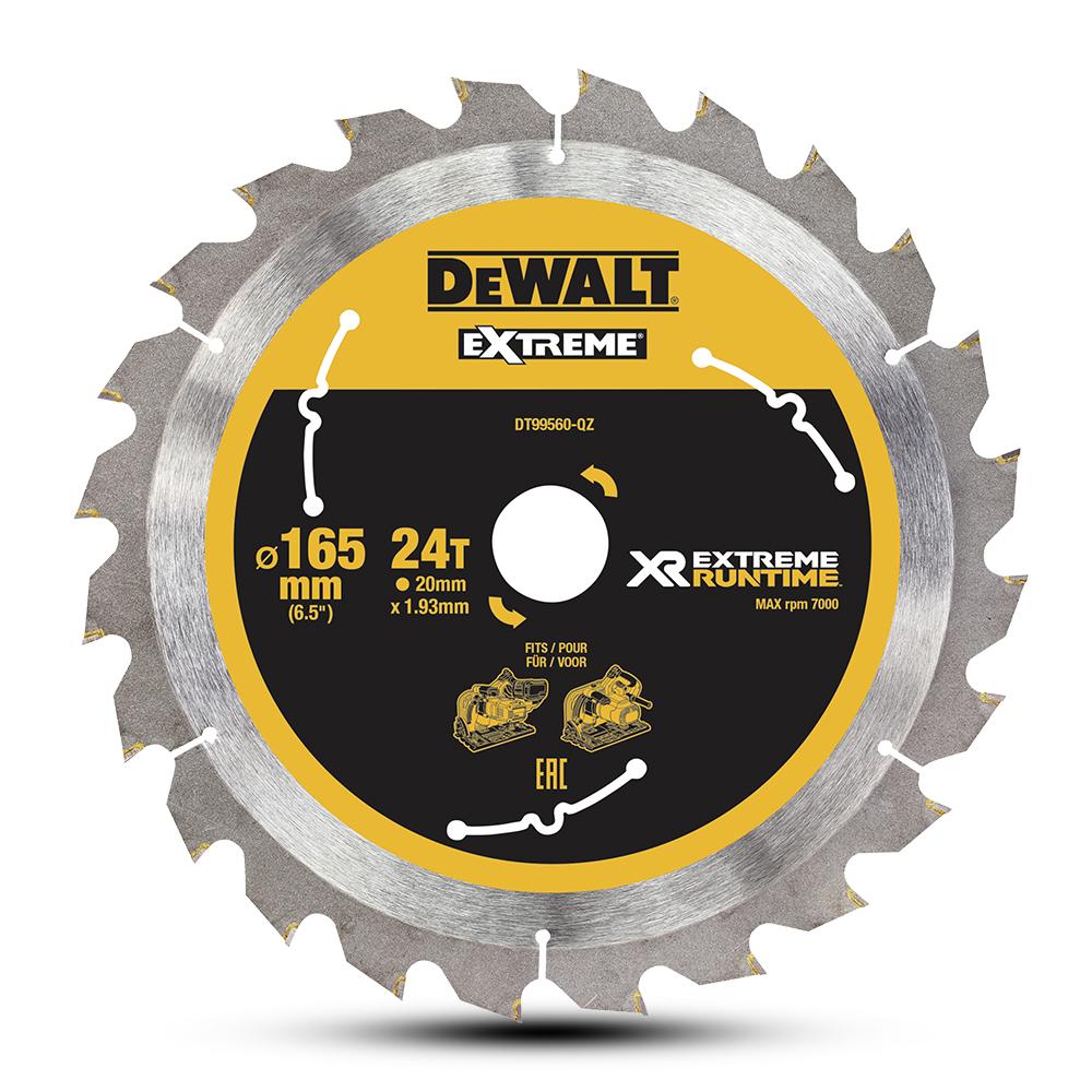 DeWalt DT99560-QZ 165mm (6.5") 24T Extreme Runtime Circular Saw Blade – image 2