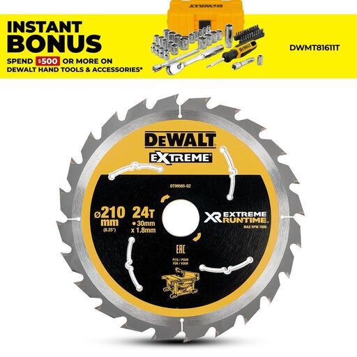 DeWalt DT99565-QZ 210mm (8.2") 24T Extreme Circular Saw Blade