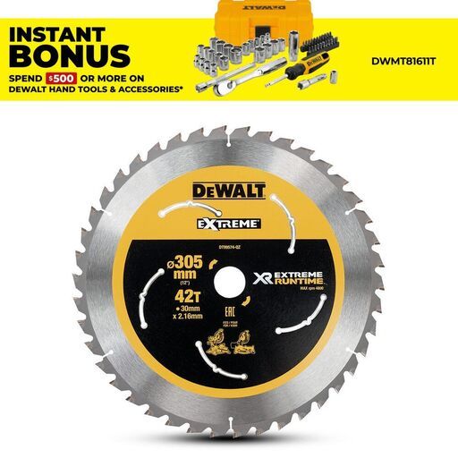 DeWalt DT99574-QZ 305mm (12") 42T Extreme Circular Saw Blade