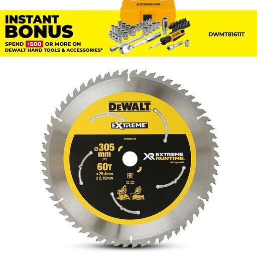 DeWalt DT99595-QZ 305mm (12") 60T Extreme Circular Saw Blade