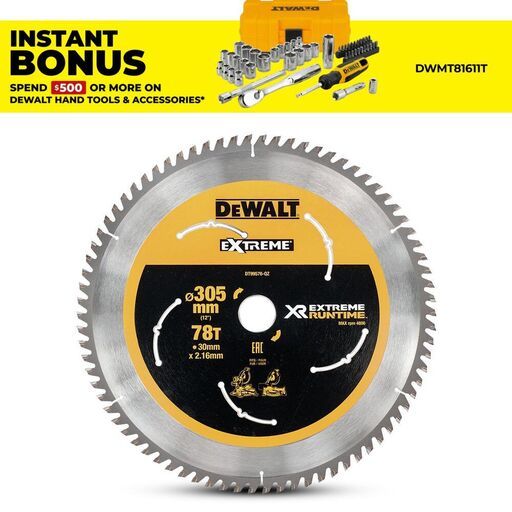 DeWalt DT99576-QZ 305mm (12") 78T Extreme Circular Saw Blade