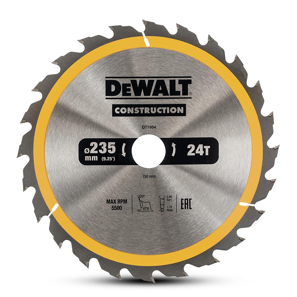 DeWalt DT1954-QZ 235mm (9") 24T Wood Construction Circular Saw Blade – image 2