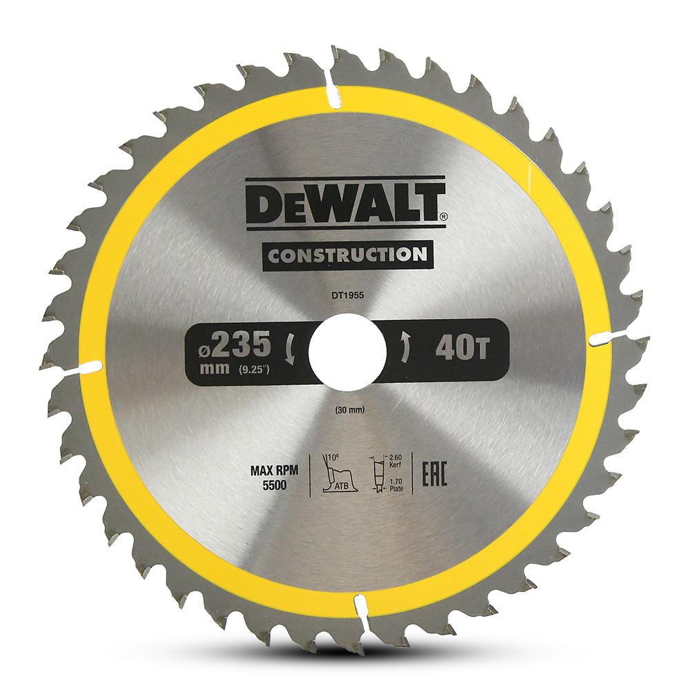 DeWalt DT1955-QZ 235mm (9") 40T Wood Construction Circular Saw Blade – image 2
