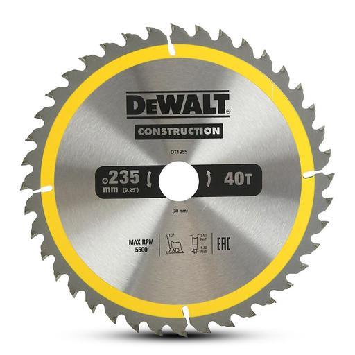 DeWalt DT1955-QZ 235mm (9") 40T Wood Construction Circular Saw Blade – image 2