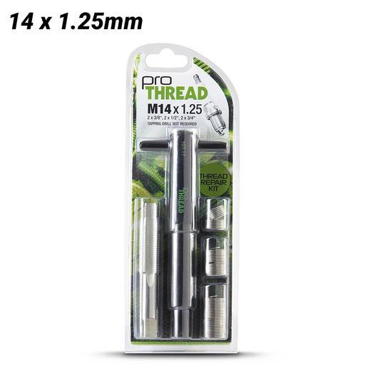 Bordo 3598-14125K 14mm x 1.25mm x 3/8", 1/2", 3/4" Free Running Thread Repair Kit