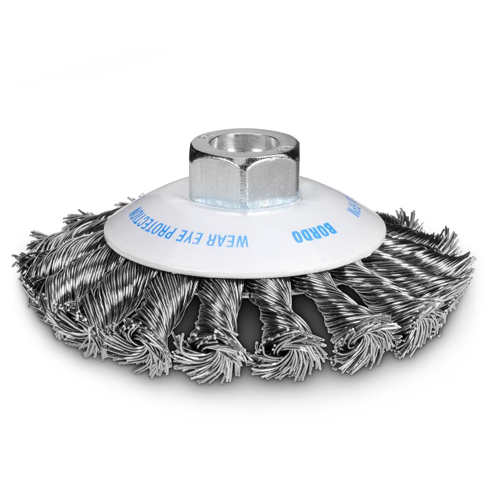 Bordo 5112-115-3.5 115mm 1 Row 0.50mm Steel Wire Twist Knot Bevel Brush  – image 2
