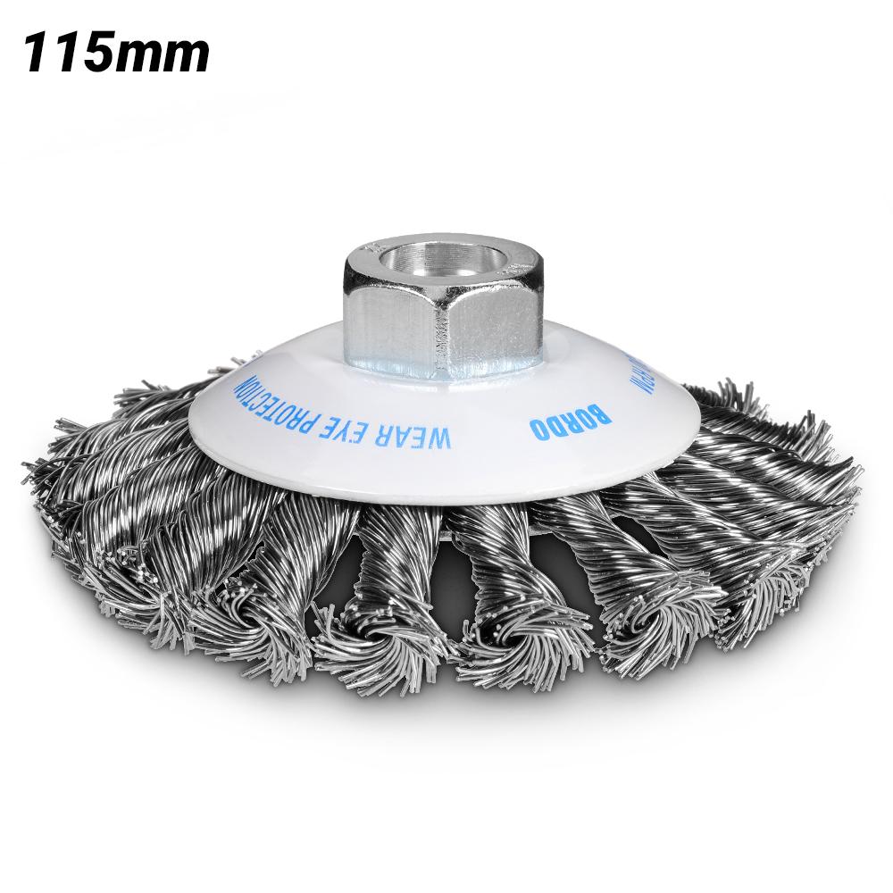 Bordo 5112-115-3.5 115mm 1 Row 0.50mm Steel Wire Twist Knot Bevel Brush  – image 1