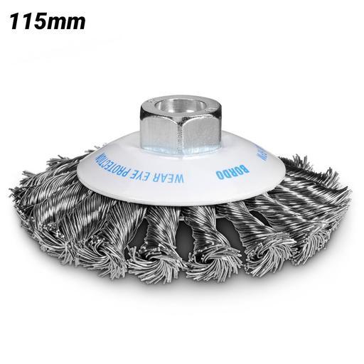 Bordo 5112-115-3.5 115mm 1 Row 0.50mm Steel Wire Twist Knot Bevel Brush 