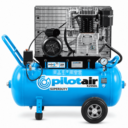 Pilot Air K25SDL 2.2kW/3HP 100L Reciprocating Air Compressor