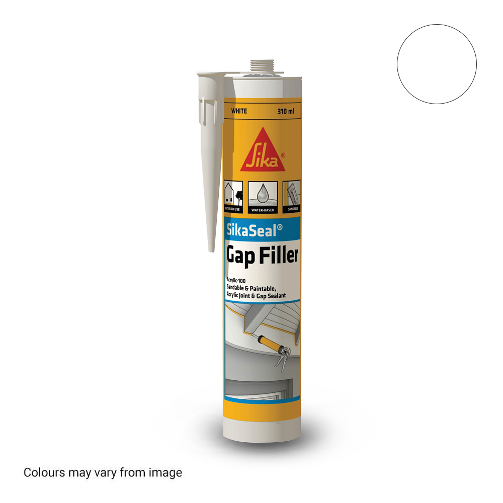 Sika 502995 12-Pack 310ml Acrylic 100 Gap Filler Cartridge - White – image 3