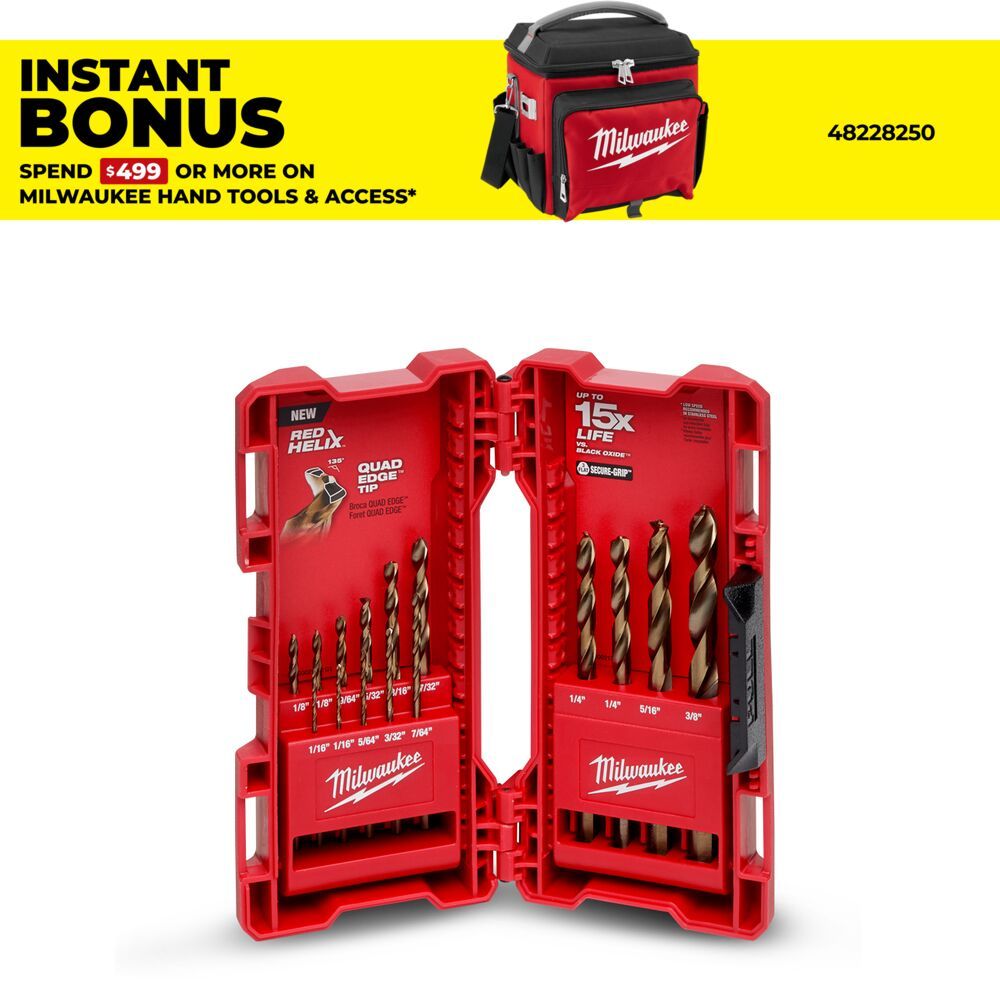 Milwaukee 48892340 15pce Imperial Red Helix Cobalt Dril Bit Set  – image 1