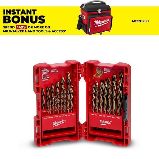 Milwaukee 48892341 29pce Imperial Red Helix Cobalt Dril Bit Set