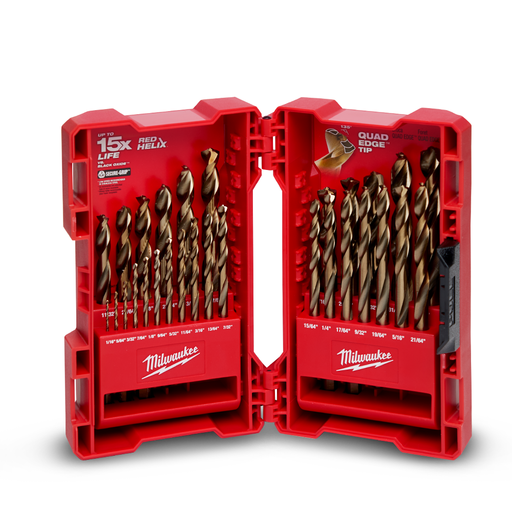 Milwaukee 48892341 29pce Imperial Red Helix Cobalt Dril Bit Set – image 2