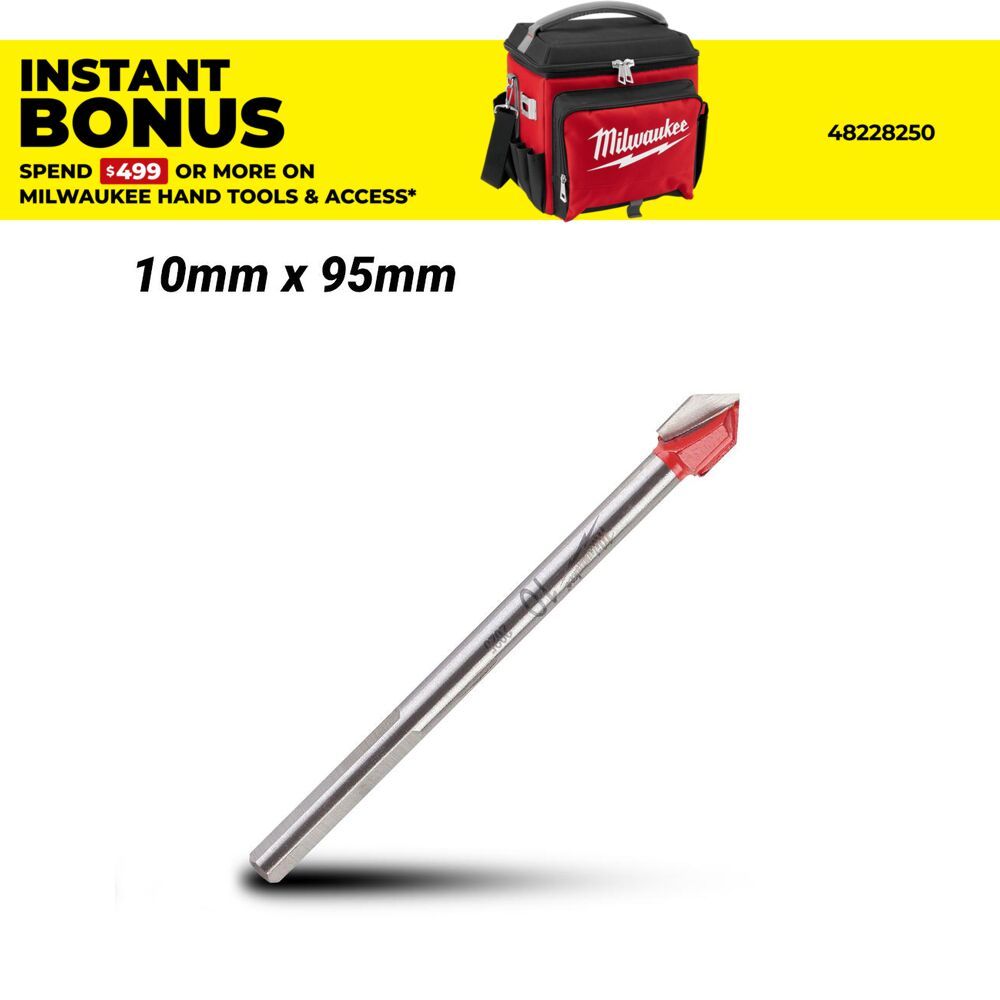 Milwaukee 4932471960 10mm x 95mm Glass and Tile Bit – image 1