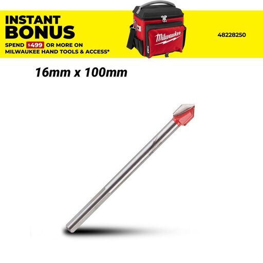 Milwaukee 4932471859 16mm x 100mm Glass and Tile Bit