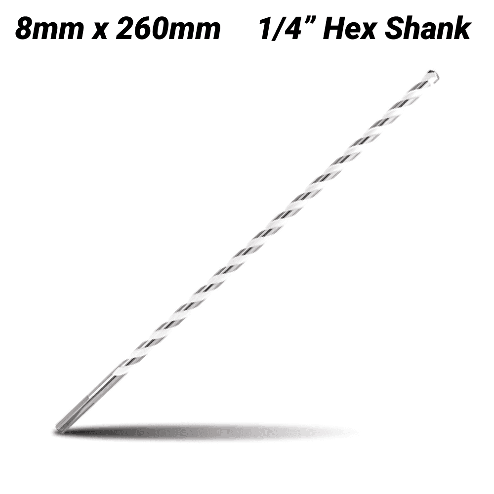 Milwaukee 4932471105 8mm x 260mm 1/4" Hex Shank Multi-Material Drill Bit – image 2