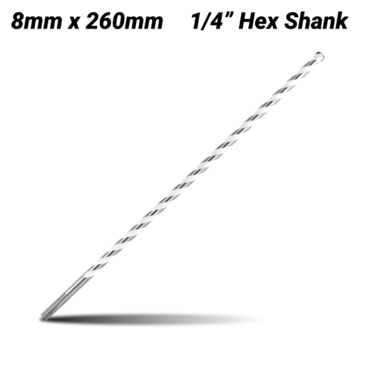 Milwaukee 4932471105 8mm x 260mm 1/4" Hex Shank Multi-Material Drill Bit – image 2