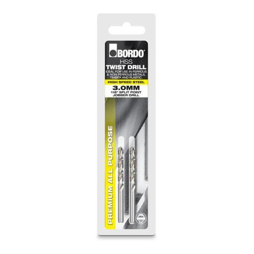 Bordo 2007-S-2Pk Bright HSS Jobber Drill - 2Pk Clam