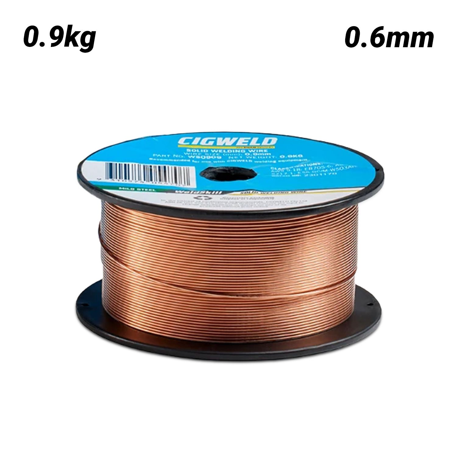 Cigweld WS0906 0.6mm 0.9kg WeldSkill Solid Wire – image 1