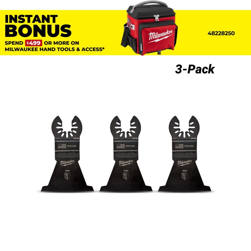 Milwaukee 49251113 3-Pack 63.5mm (2 1/2") OPEN-LOK High Carbon Steel Wood Blade  – image 1
