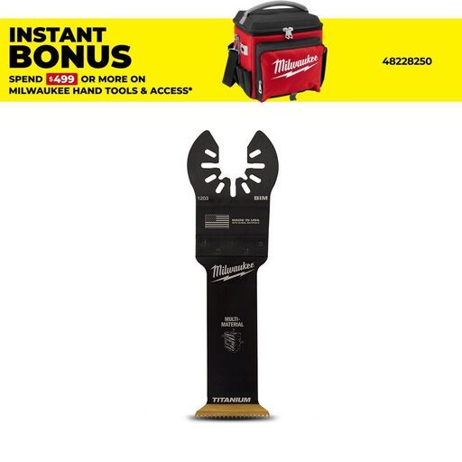 Milwaukee 49251203 32mm (1 1/4") OPEN-LOK Titanium Enhanced Bi-Metal Multi-Material Blade