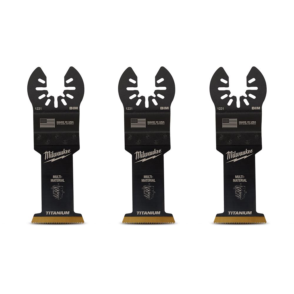 Milwaukee 49251233 3-Pack 35mm (1 3/8") OPEN-LOK Titanium Enhanced Bi-Metal Multi-Material Blade  – image 4