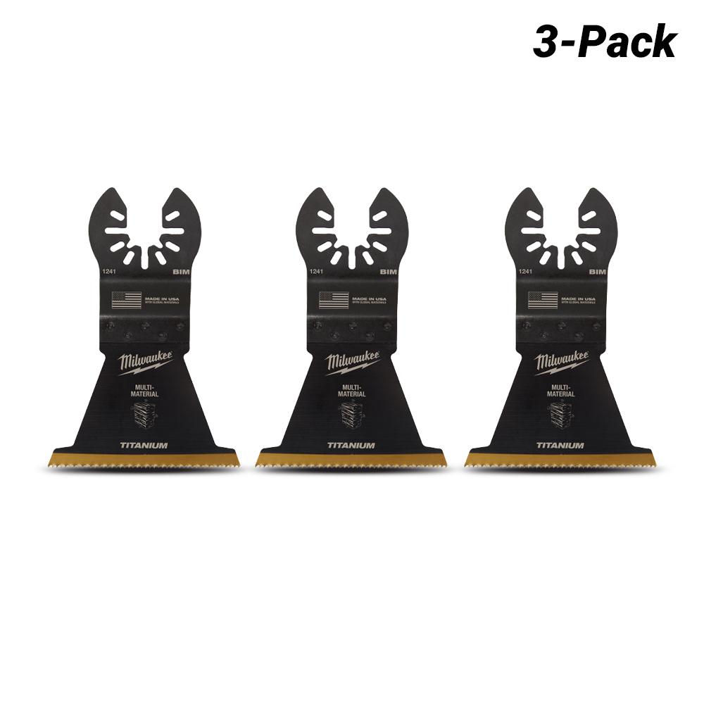 Milwaukee 49251243 3-Pack 63.5mm (2 1/2") OPEN-LOK Titanium Enhanced Bi-Metal Multi-Material Blade  – image 2