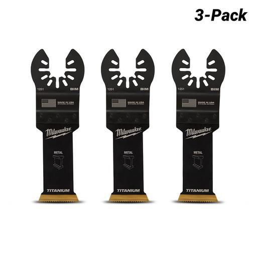 Milwaukee 49251253 3-Pack 28mm (1-1/8") OPEN-LOK Titanium Enhanced Bi-Metal Metal Blade  – image 2