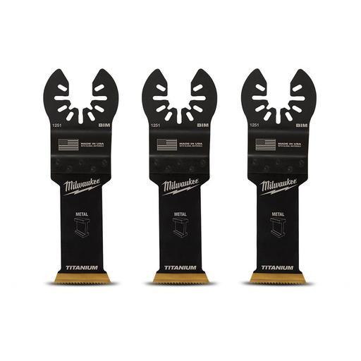 Milwaukee 49251253 3-Pack 28mm (1-1/8") OPEN-LOK Titanium Enhanced Bi-Metal Metal Blade  – image 4