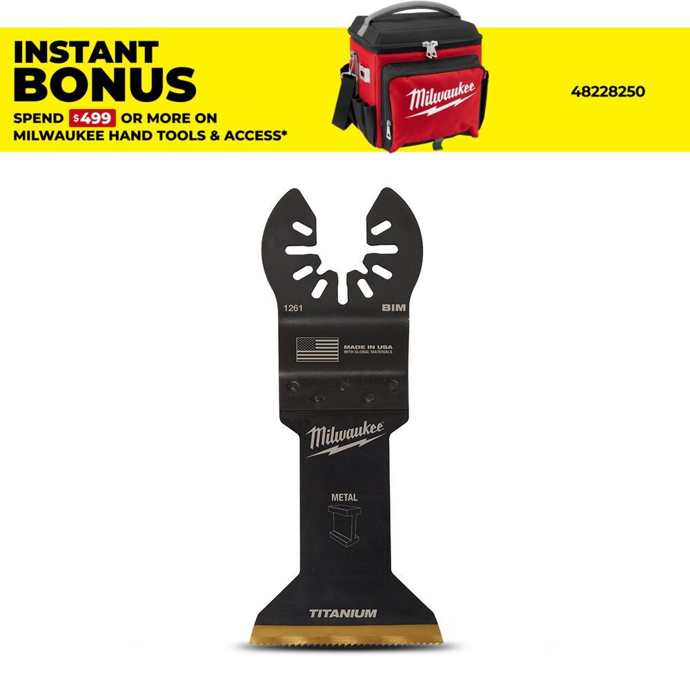 Milwaukee 49251261 45mm (1 3/4") OPEN-LOK Titanium Enhanced Bi-Metal Metal Blade – image 1