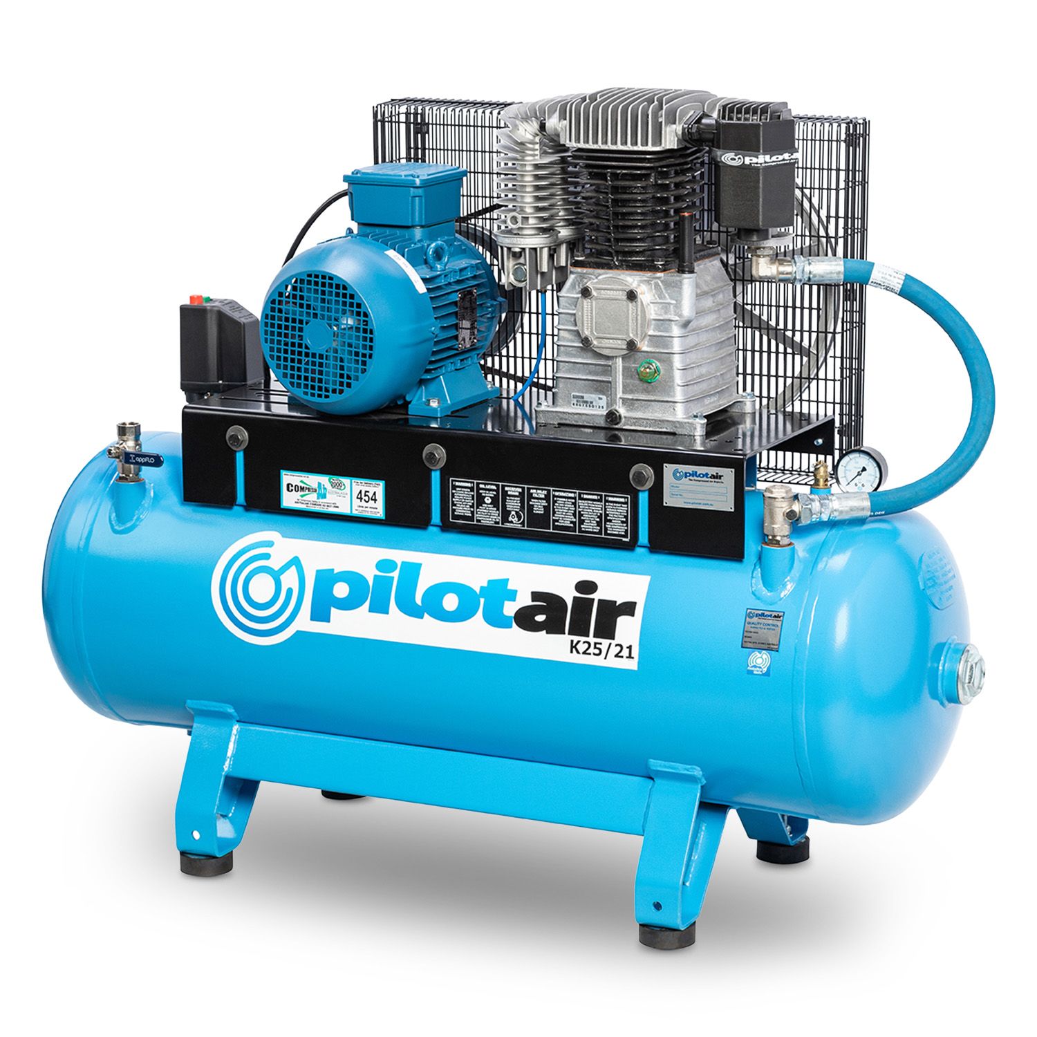 Pilot Air K25/21 4kW/5.5HP 150L 3 Phase Industrial Reciprocating Air Compressor – image 1