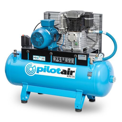 Pilot Air K25/21 4kW/5.5HP 150L 3 Phase Industrial Reciprocating Air Compressor