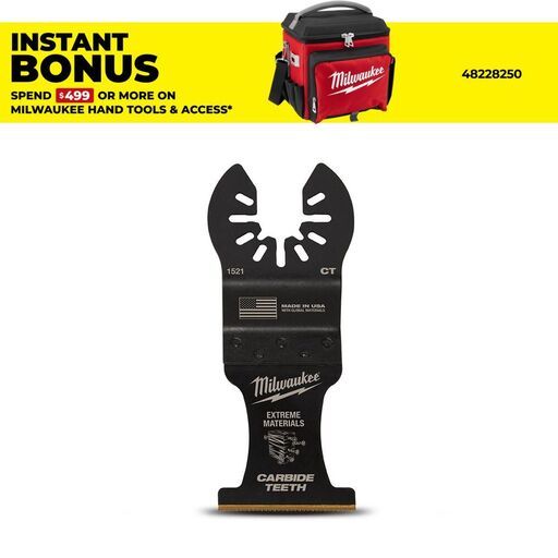 Milwaukee 49251521 35mm (1 3/8") OPEN-LOK Extreme Material Titanium Enhanced Carbide Teeth Blade