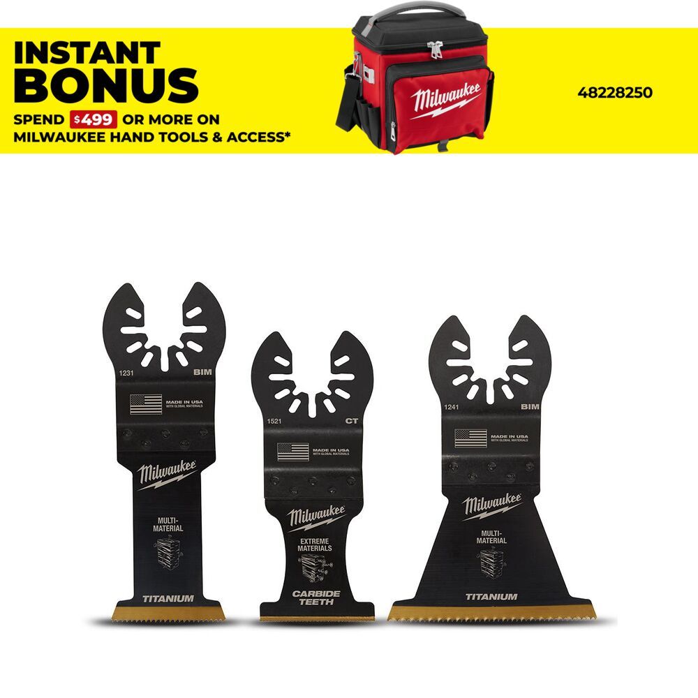 Milwaukee 49109005 3pce Open-Lok Multi-Material Multi Tool Blade Variety Pack – image 1