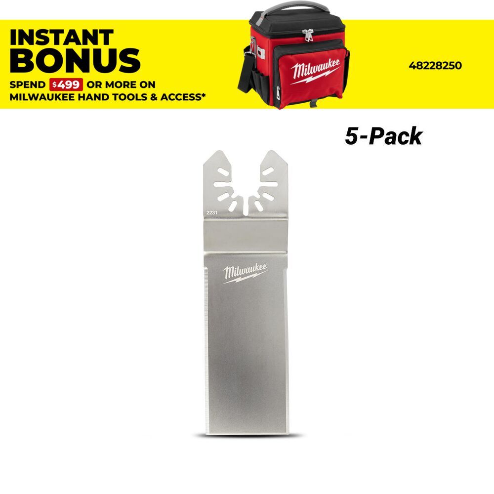 Milwaukee 49252231 5-Pack Open-Lok Wide Sealant Cutting Blade – image 1