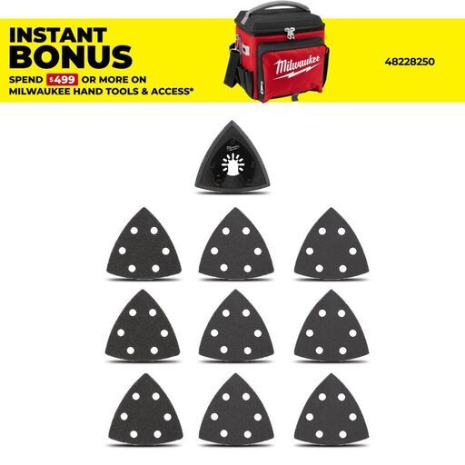 Milwaukee 49252009 89mm (3 1/2") Open-Lok Sanding Pad & Paper Variety