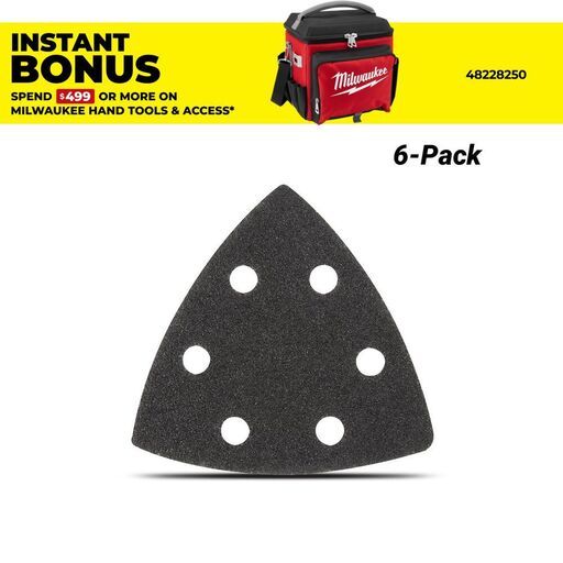 Milwaukee 49252060 6-Pack 60 Grit Open-Lok Sand Paper