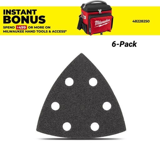 Milwaukee 49252080 6-Pack 80 Grit Open-Lok Sand Paper