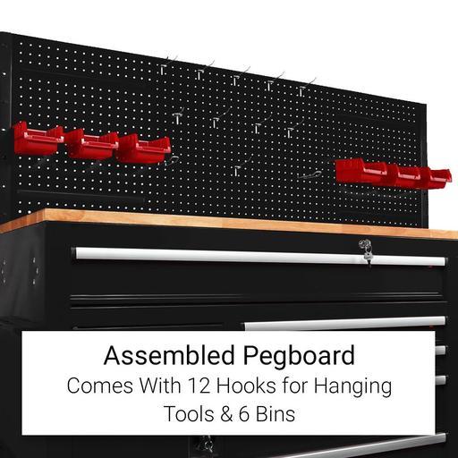 Daytona D62WBBS 62" Heavy Duty 10 Drawer Work Bench - Black – image 5