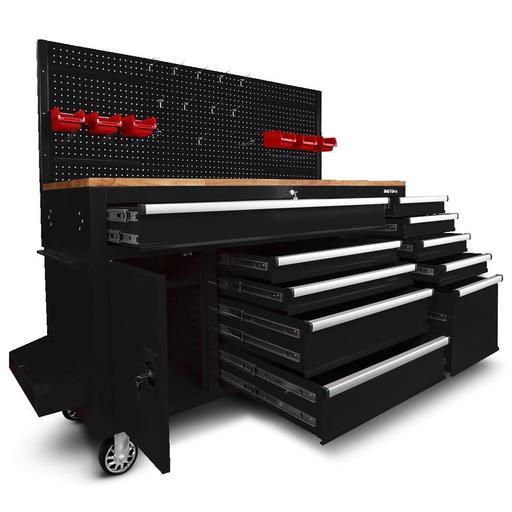 Daytona D62WBBS 62" Heavy Duty 10 Drawer Work Bench - Black – image 2