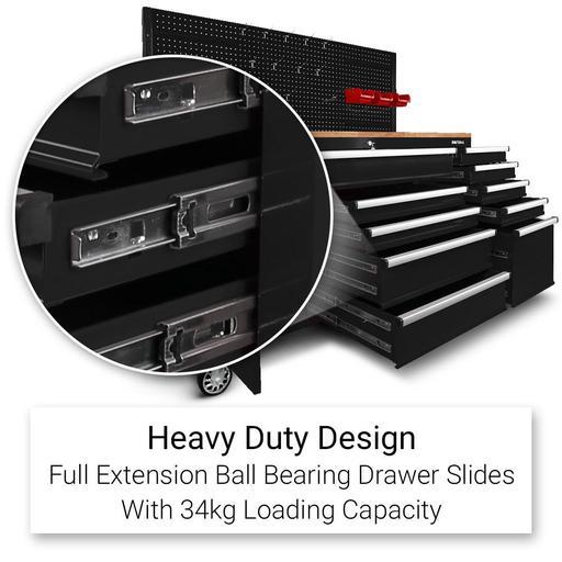 Daytona D62WBBS 62" Heavy Duty 10 Drawer Work Bench - Black – image 14