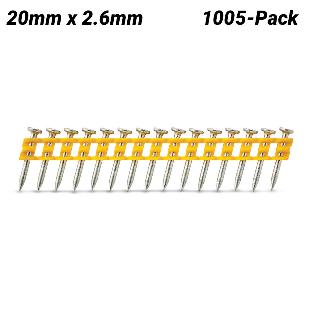 DeWalt DCN8901020 1005-Pack 20mm x 2.6mm Concrete Pins Suit DCN890 – image 2